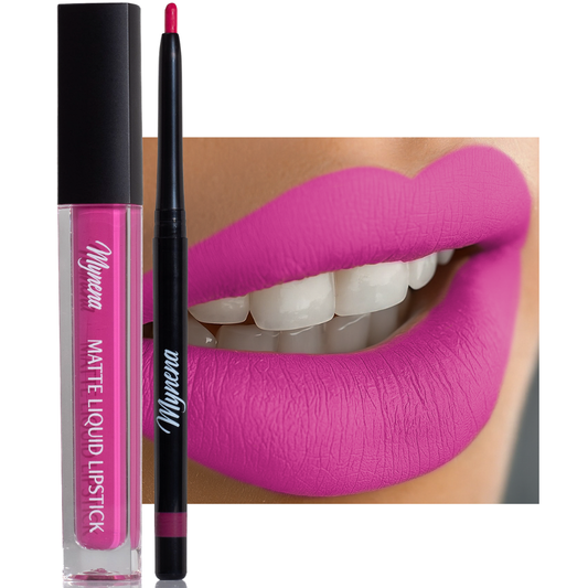 Matte Liquid Lipstick & Liner Set - Pink