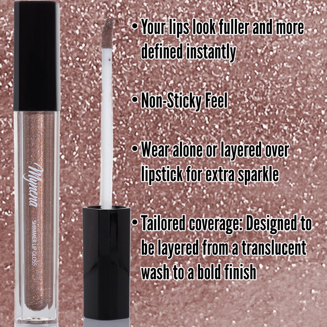 Shimmer Lip Gloss – Multi-Dimensional Glow - Champagne Nude Shimmer | Rosie