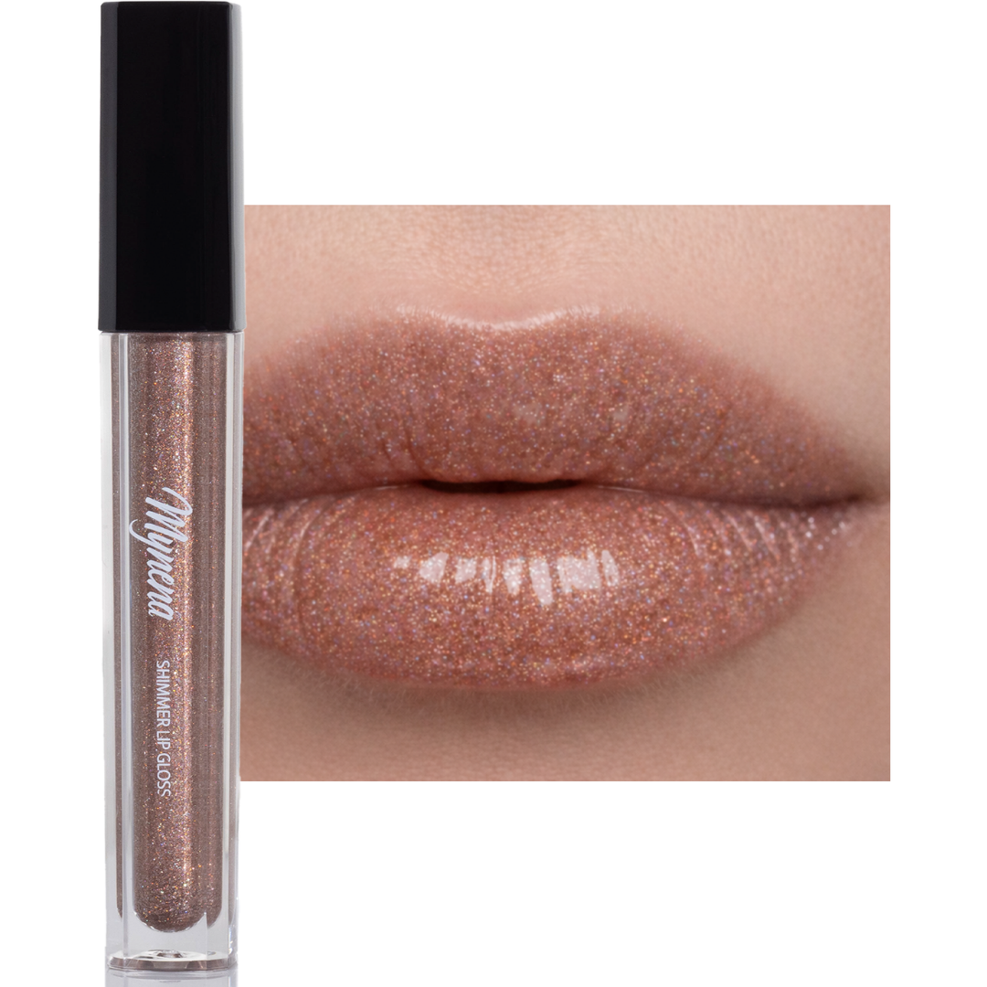 Shimmer Lip Gloss – Multi-Dimensional Glow - Champagne Nude Shimmer | Rosie
