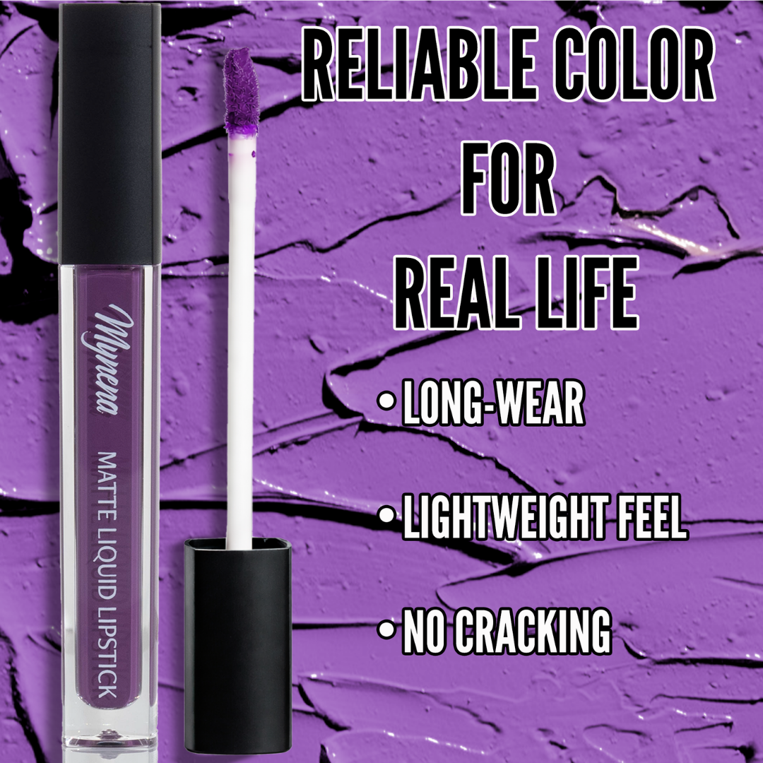 No-Transfer Matte Liquid Lipstick - Vibrant Purple | Sofia