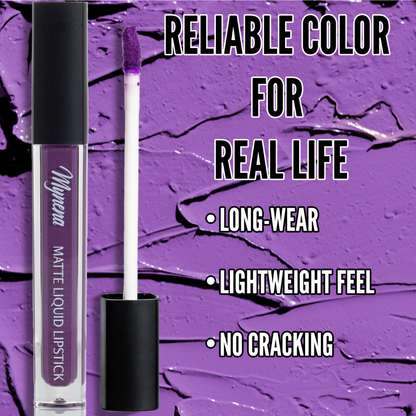 No-Transfer Matte Liquid Lipstick - Vibrant Purple | Sofia