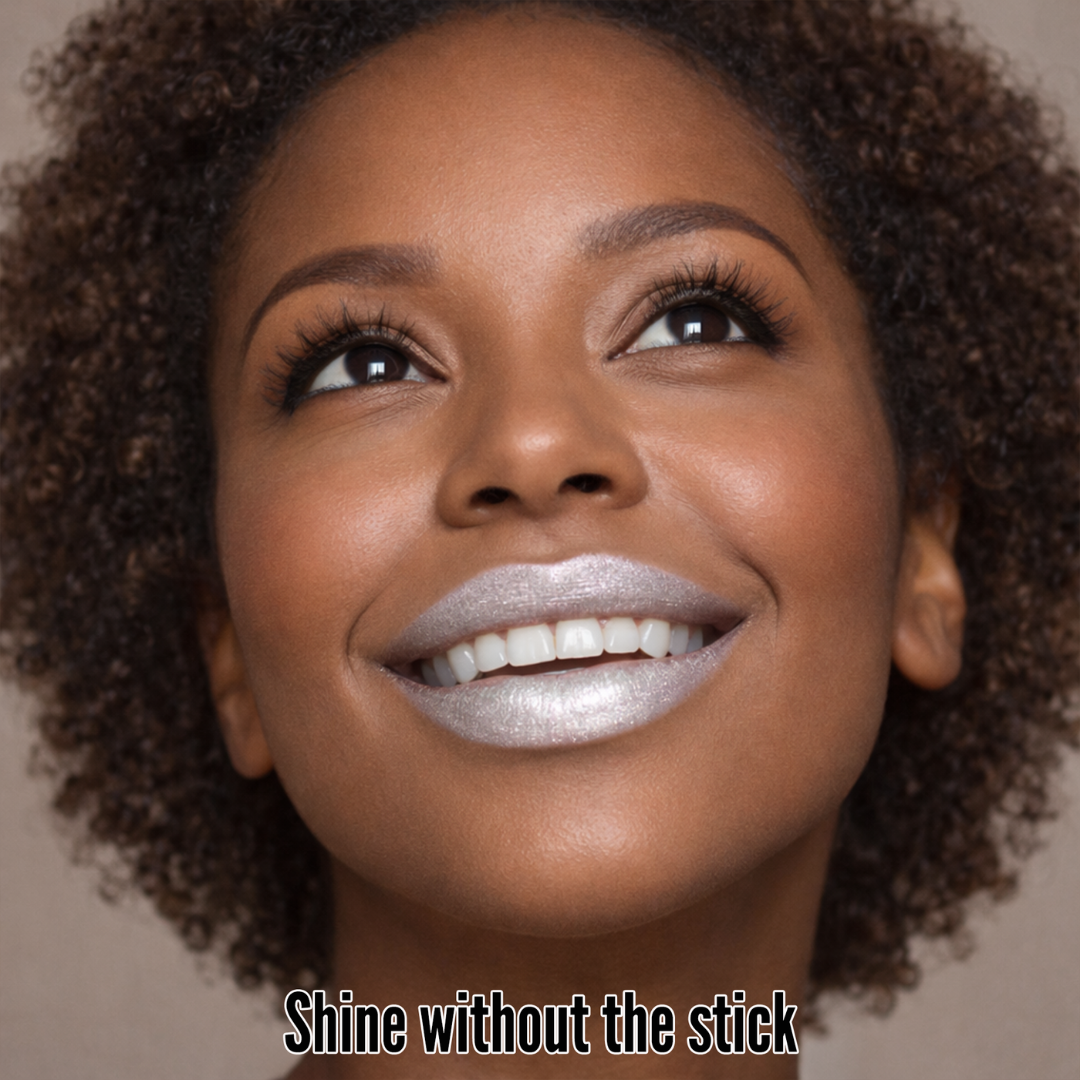 Shimmer Lip Gloss – Multi-Dimensional Glow - Silver Chrome Shimmer | Steel