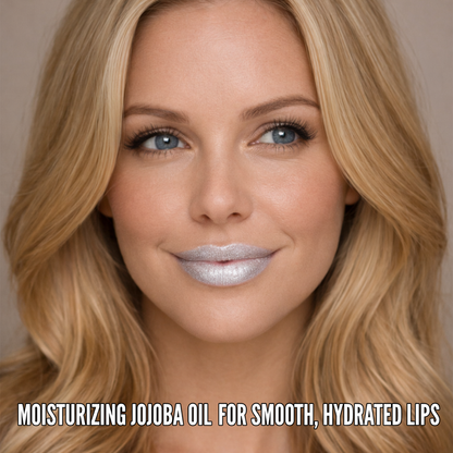 Shimmer Lip Gloss – Multi-Dimensional Glow - Silver Chrome Shimmer | Steel