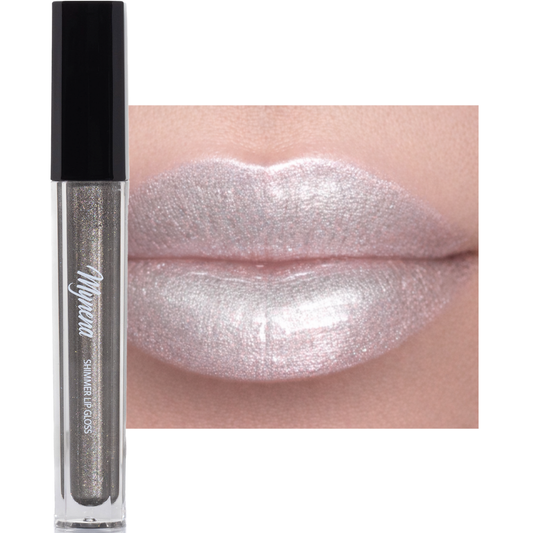 Shimmer Lip Gloss – Multi-Dimensional Glow - Silver Chrome Shimmer | Steel