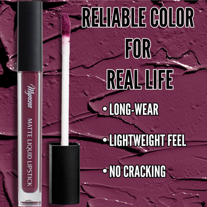 No-Transfer Matte Liquid Lipstick - Plum | Viola