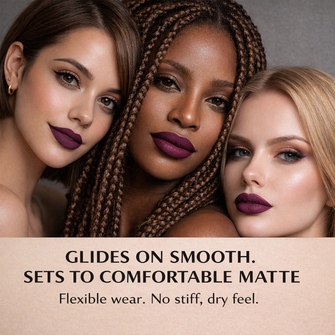 No-Transfer Matte Liquid Lipstick - Plum | Viola