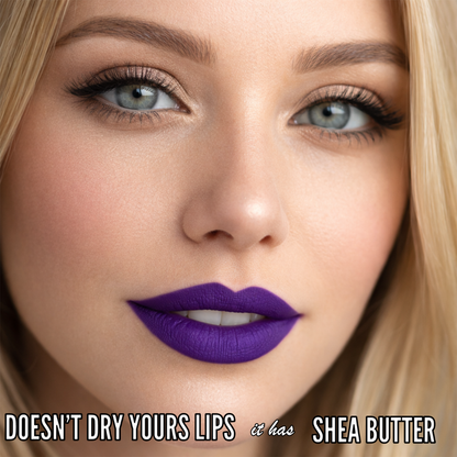 No-Transfer Matte Liquid Lipstick - Deep Purple | Violet