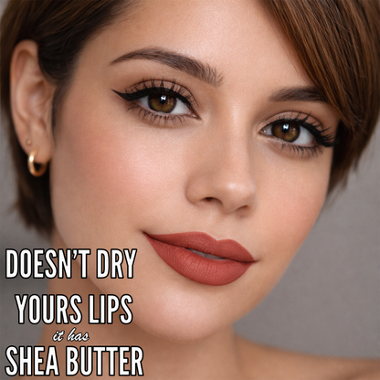 No-Transfer Matte Liquid Lipstick - Terracotta | Zoe
