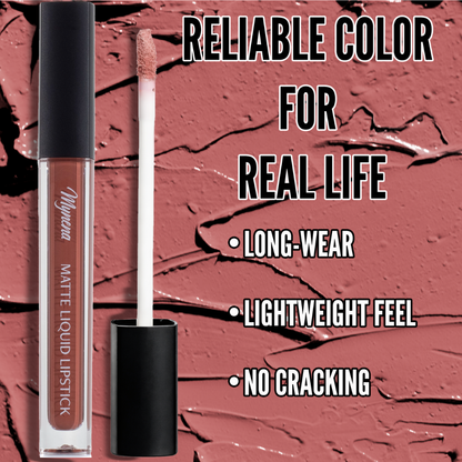 No-Transfer Matte Liquid Lipstick - Terracotta | Zoe